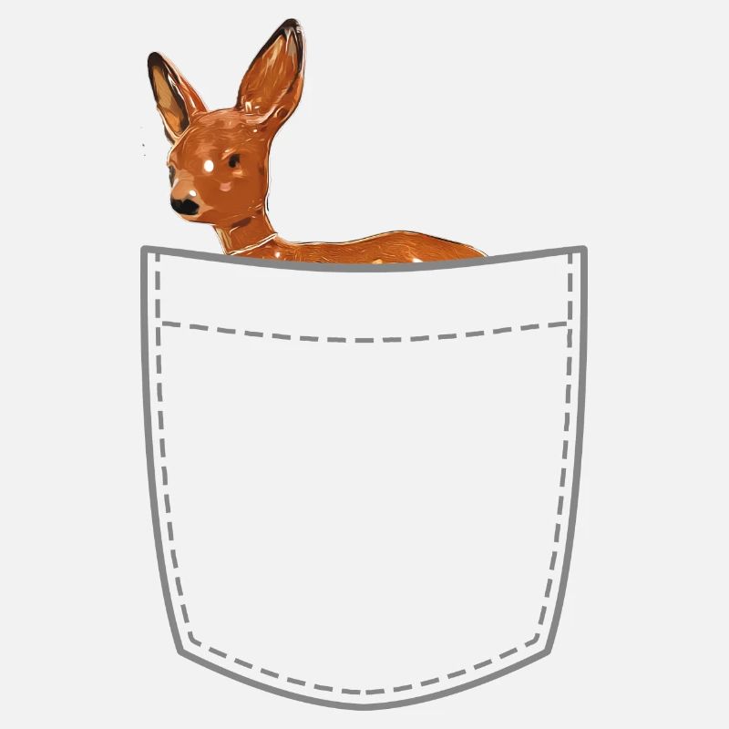 Breast bag with deer