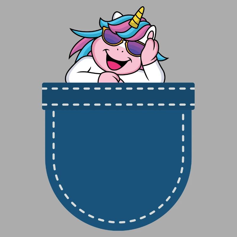 Fantasy Tier Geschenk Brusttasche Einhorn