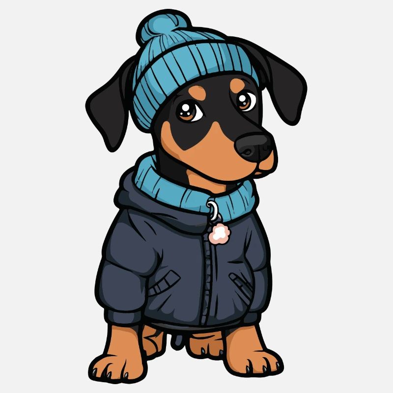 Doberman Hund Stylisch