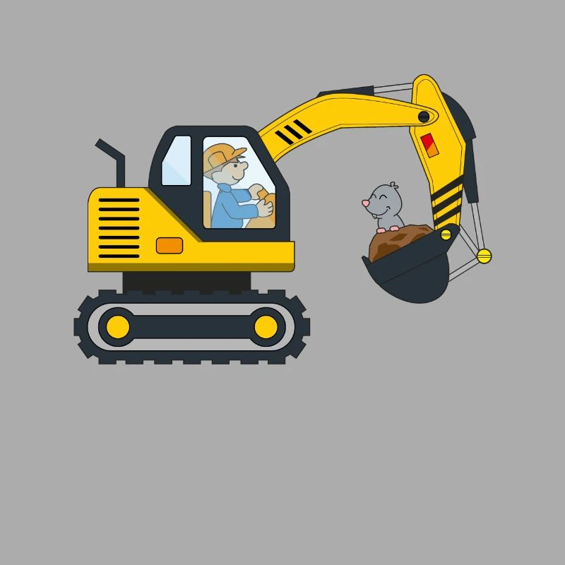 Bagger Baustelle Berufe Baggerfahrer Geschenk