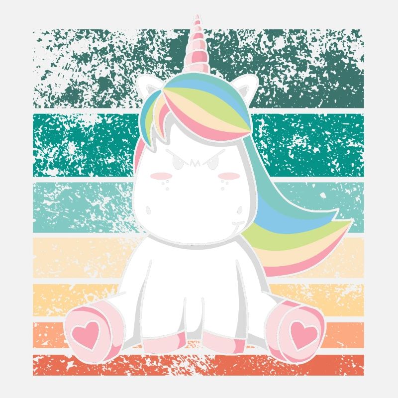 Grumpy Unicorn Evil Bad Mood Vintage