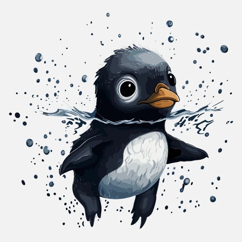 Pingouin Bébé Oiseau Poussin