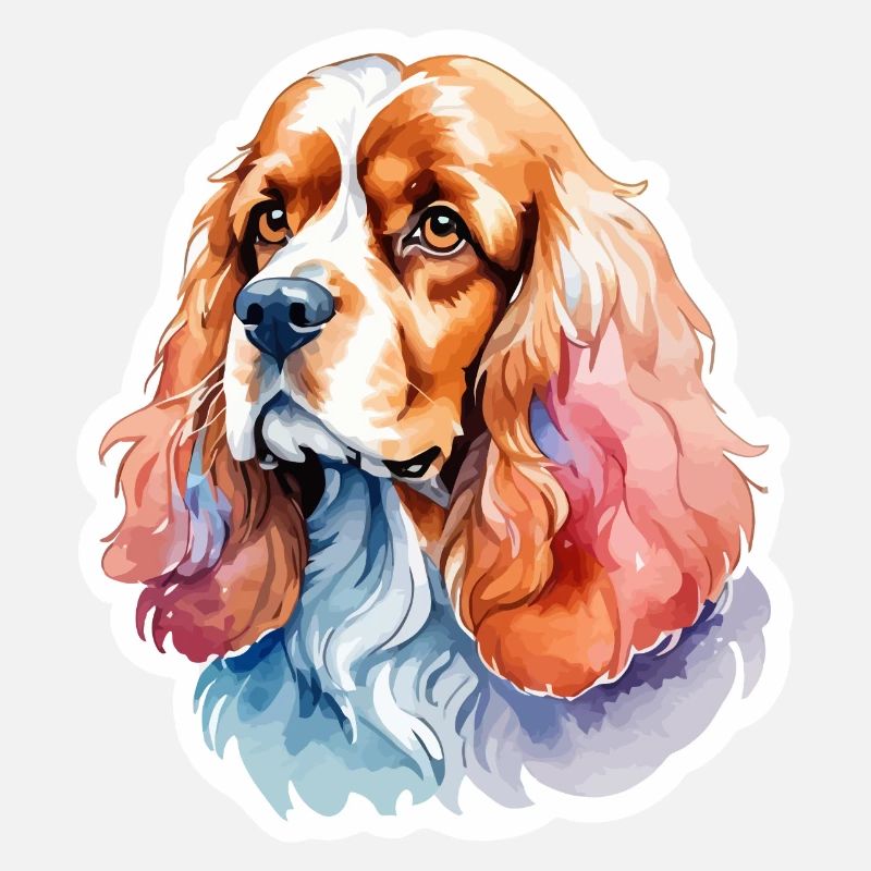 American Cocker Spaniel Wasserfarben