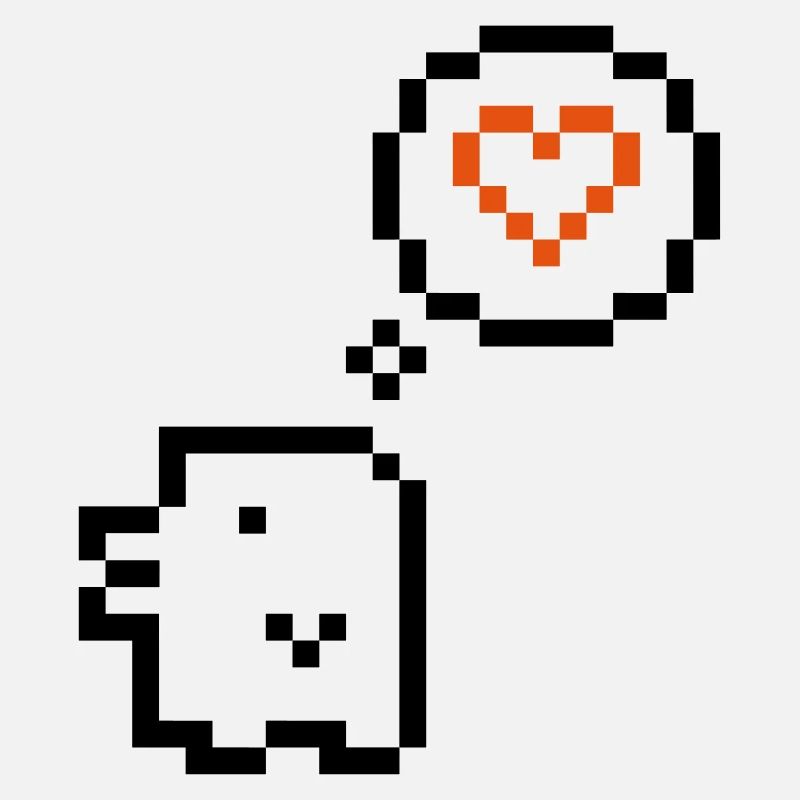 Retro 8 bit pixel love
