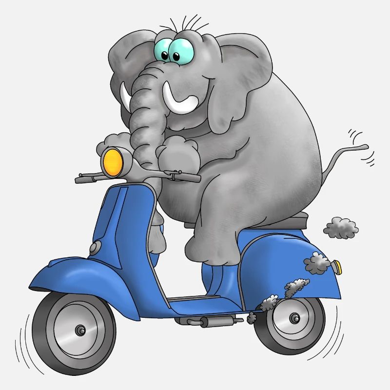 Motorroller Cartoon Comic