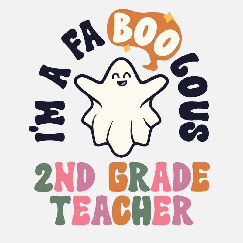 Professeur Halloween Retro 2nd Grade Vintage Second