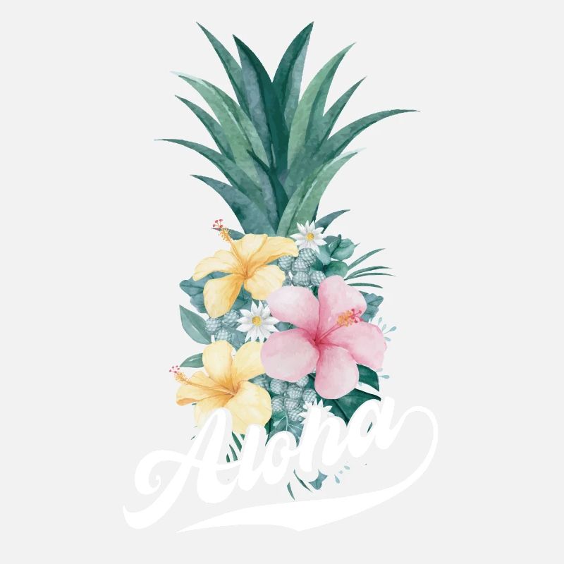 Aloha pineapple flower design For beach lovers