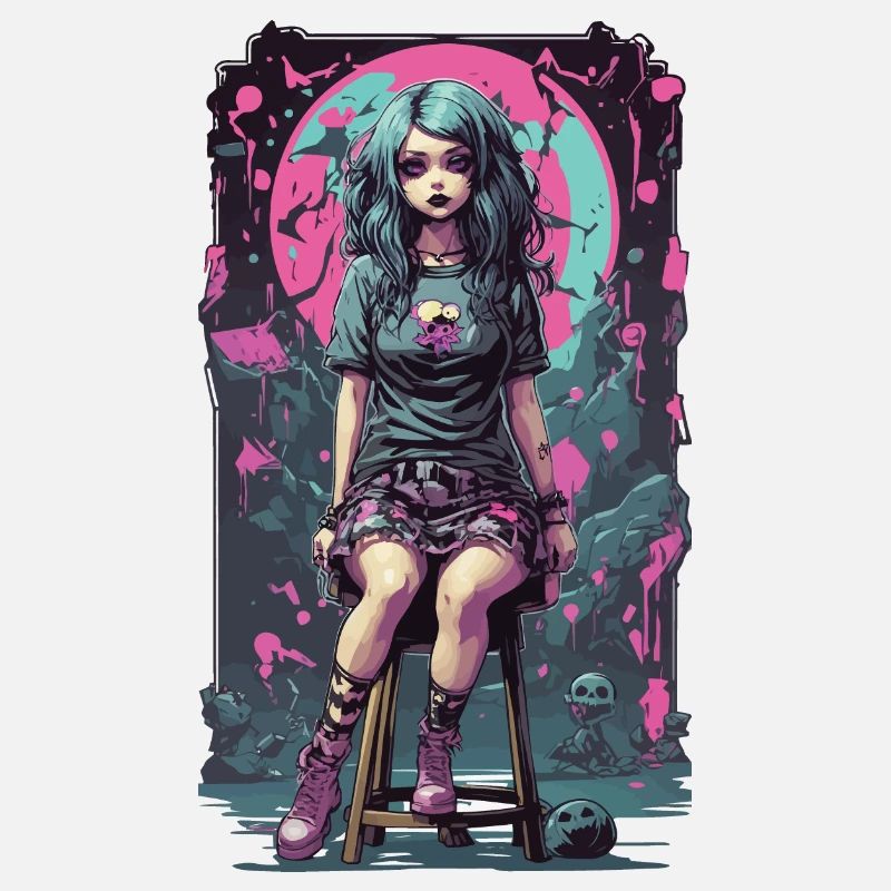Gothic e-girl Anime Aesthetic Dunkle Magie