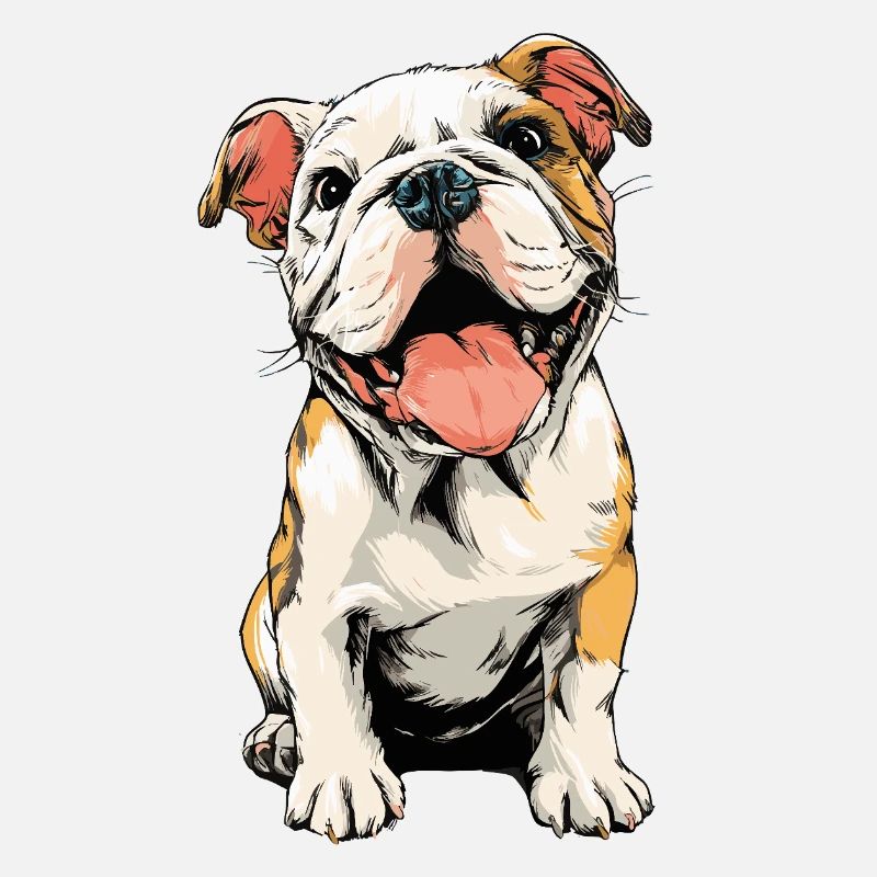 Illustration du chiot bouledogue anglais