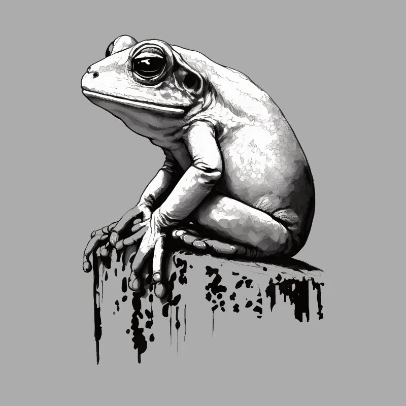 Frosch Stencil Design Kunst