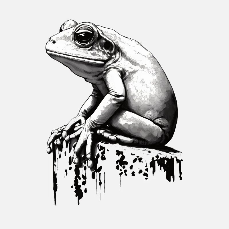 Frosch Stencil Design Kunst
