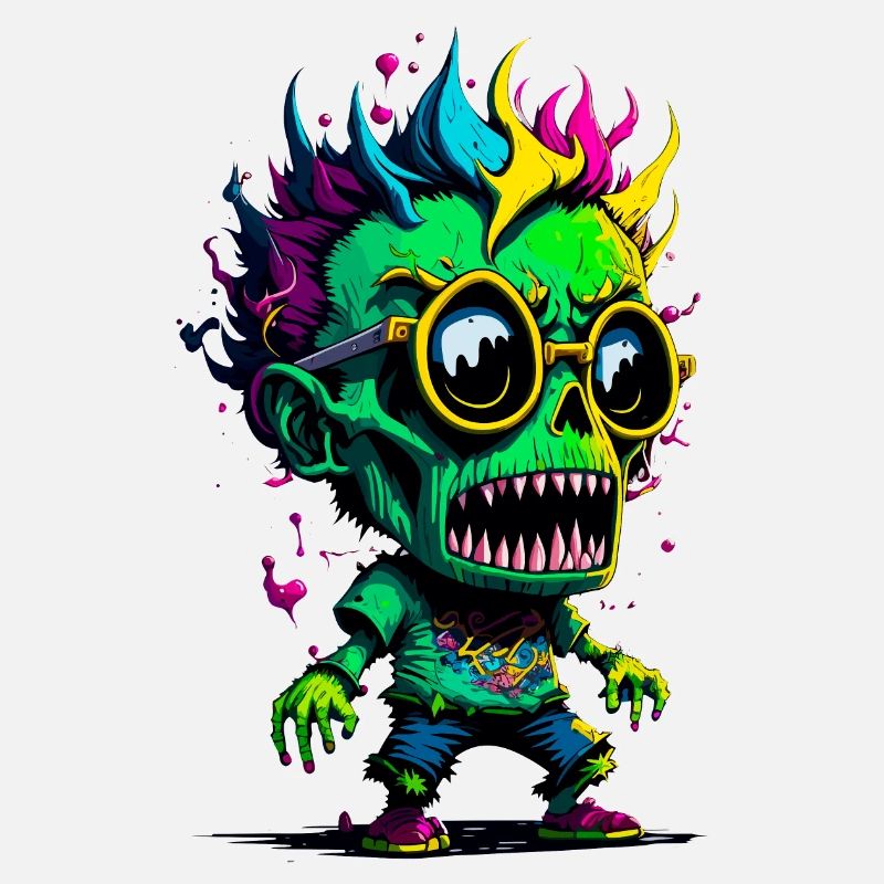 Zombie cool coloré