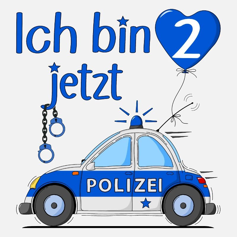 Polizeiauto Ich bin jetzt 2 Geburtstag