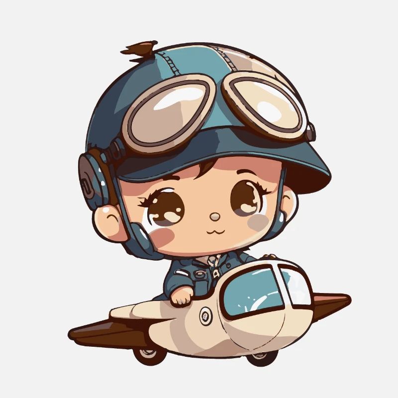 Baby pilot on airplane