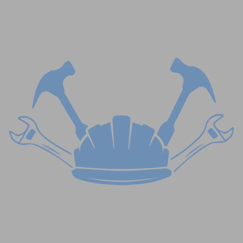 Construction Site Construction Worker Craft Helmet Silhouette