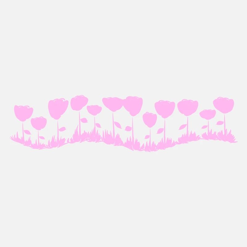 pink rose wave line