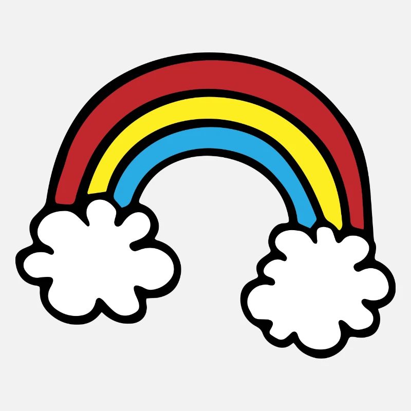 Rainbow two clouds