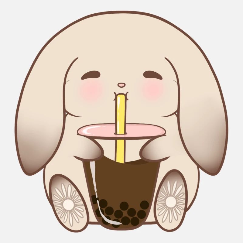 Adorable lapin buvant Boba