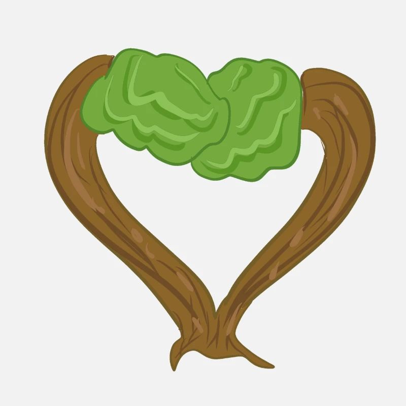 trees heart love nature