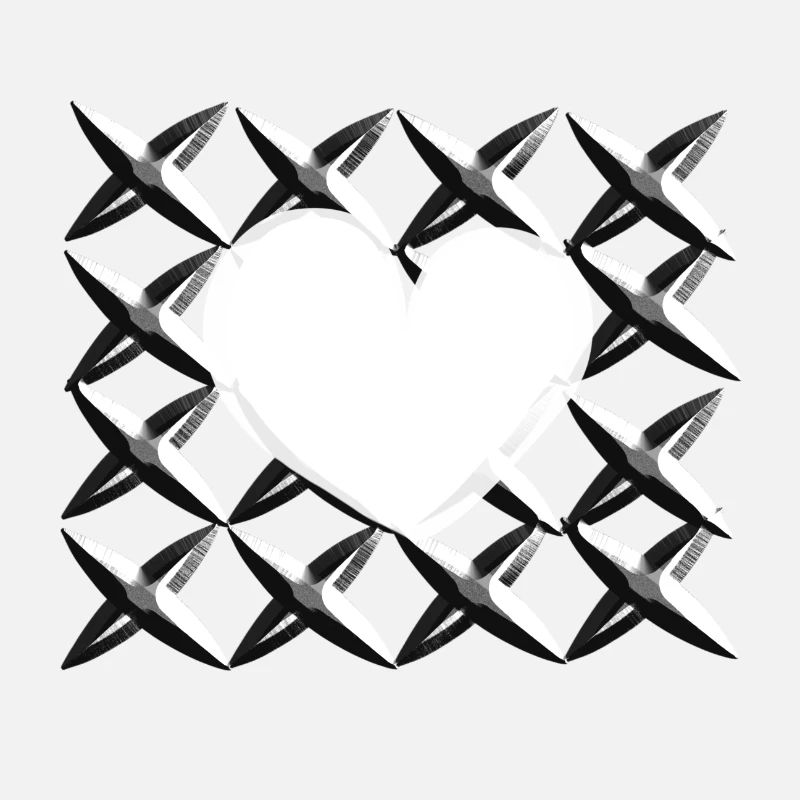 cross pattern heart