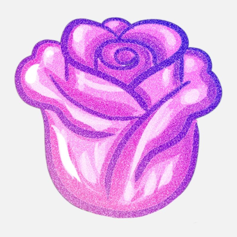 Fleur pourpre Rose Paillettes Fleur