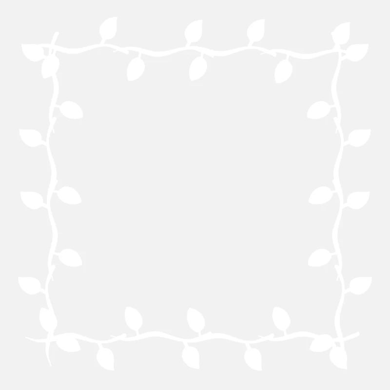 Four Leaves Line Nature Frame Leaf Shape