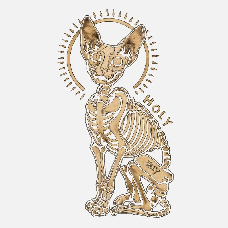 Cat Sphinx Skeleton Tattoo