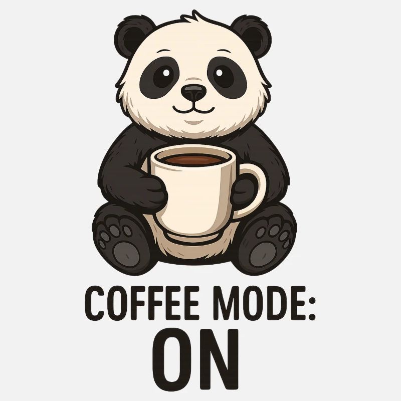 Kaffee Panda Modus An Tier Design 