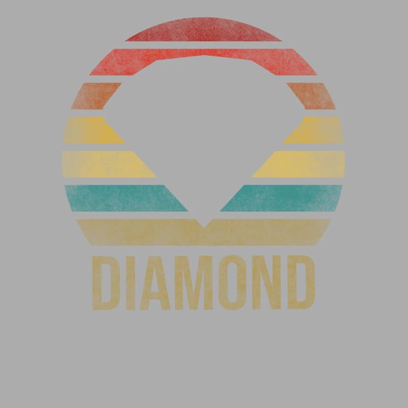 Ruby Gemstone Retro Sunset