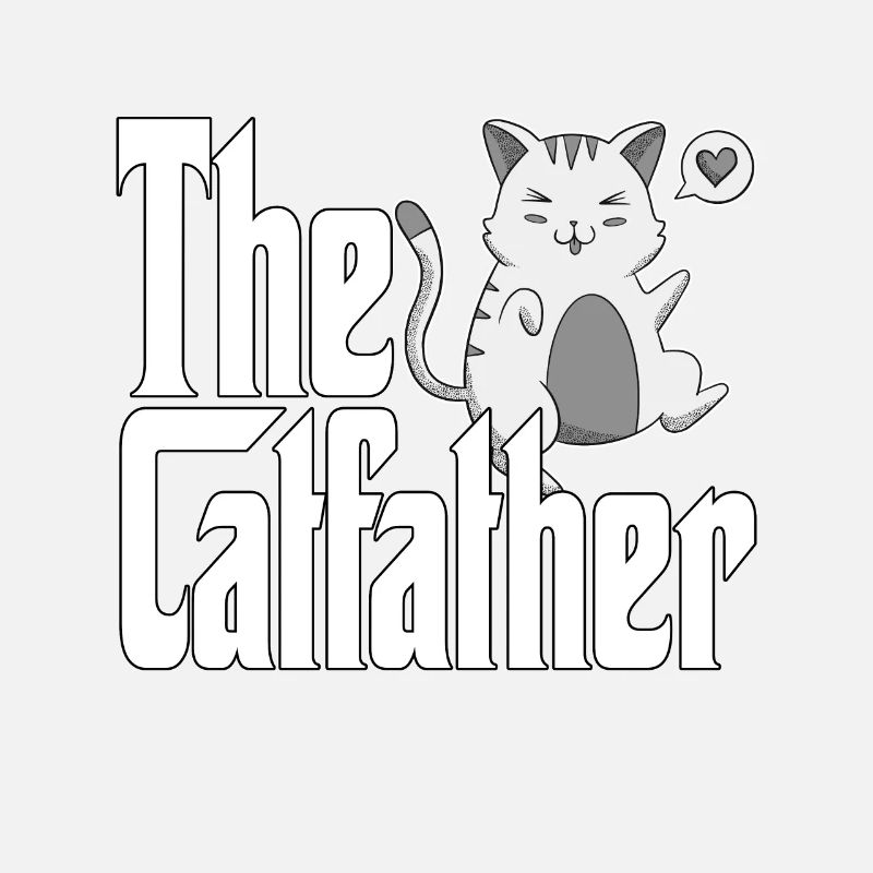 Chat Papa Le Catfather Crazy Cat Père Kitty Daddy