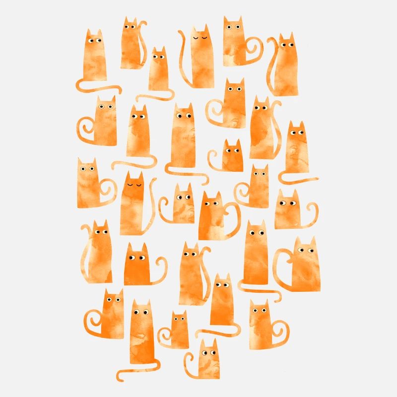Aquarelle de chat au gingembre