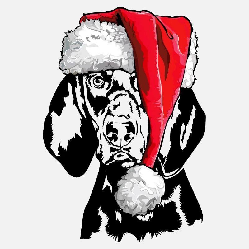 Santa Black ja Tan Coonhound joulukoirat
