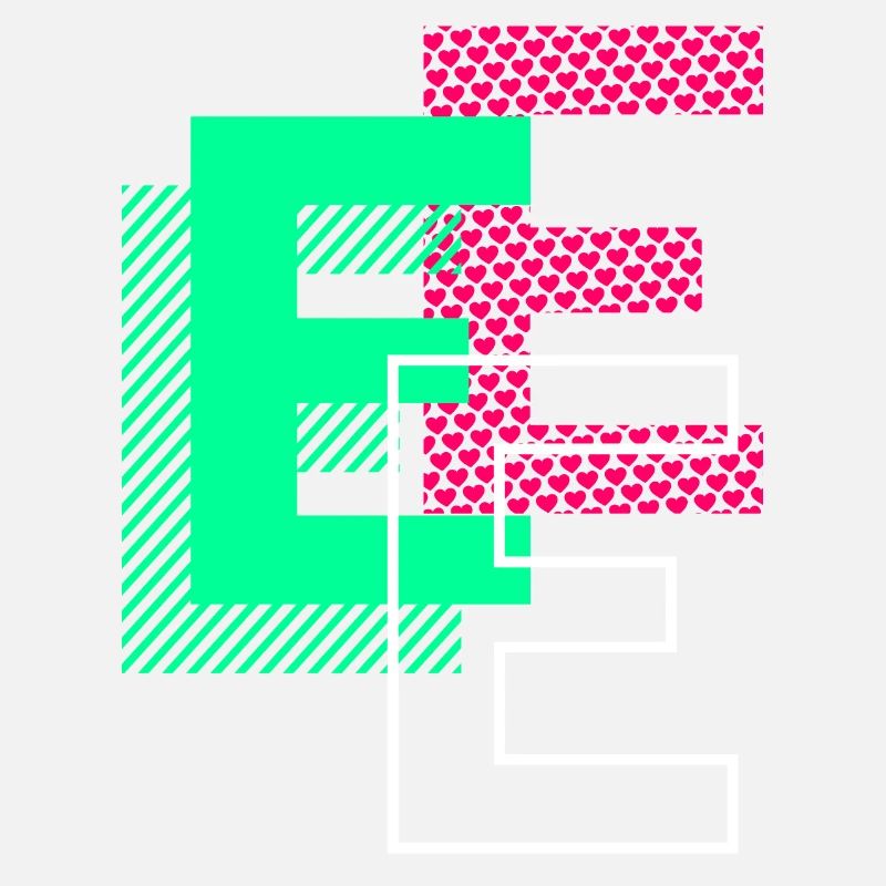 Initial Letter E Design Gift