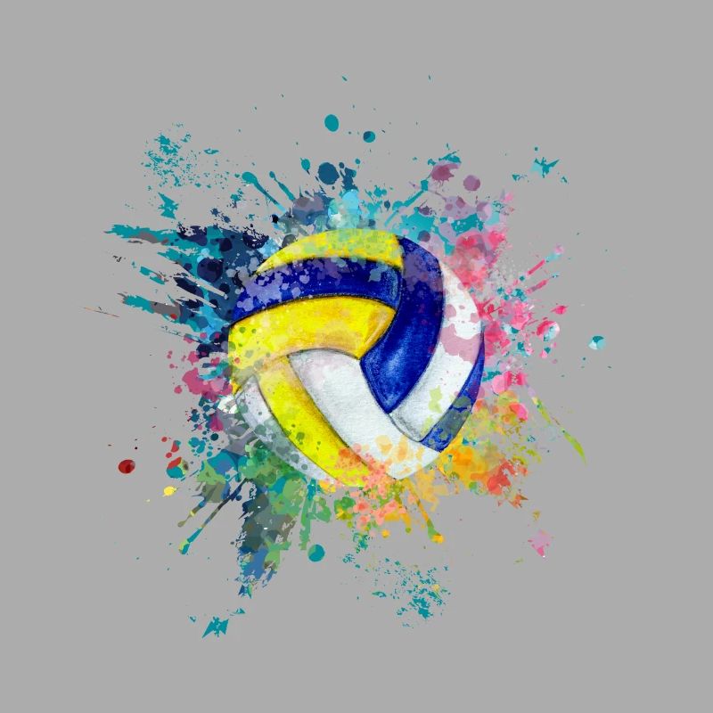 Wasserfabe Farbexplosion Splash Design Volleyball