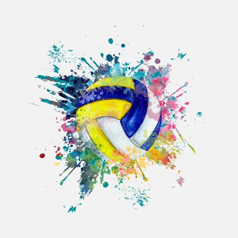 A eau explosion de couleur Splash Design Volleyball