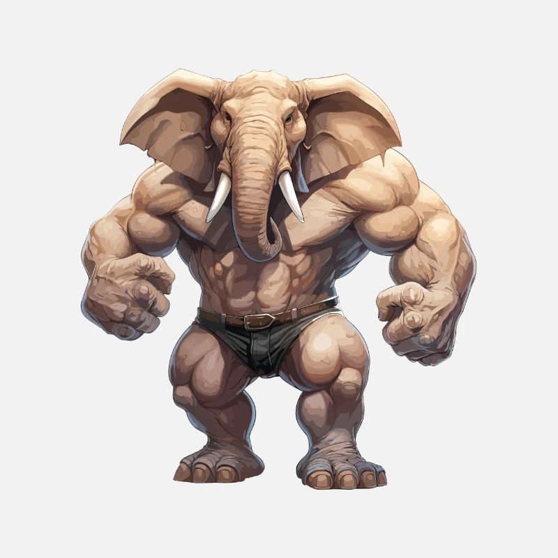 Bodybuilder Eléphant