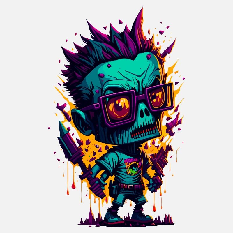 Zombie cool coloré