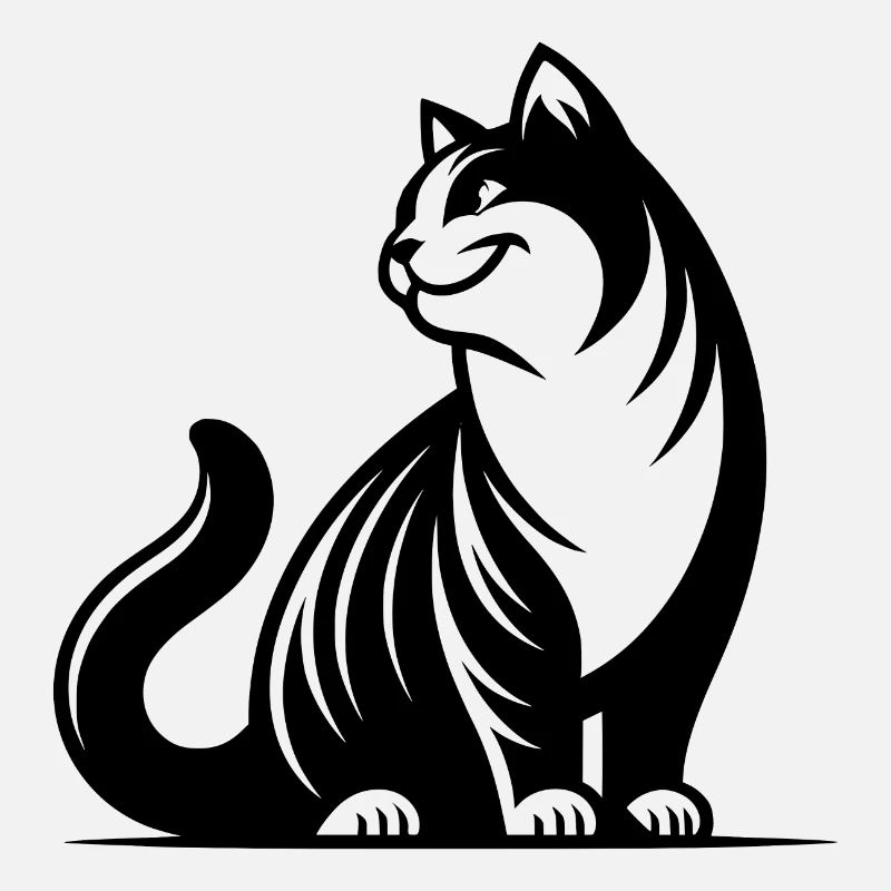 Chat ronronnant au look mignon