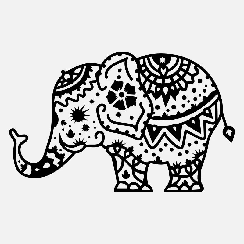 Éléphant indien décoré