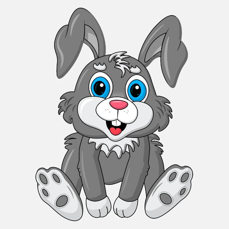 Doux Lapin Yeux Bleus