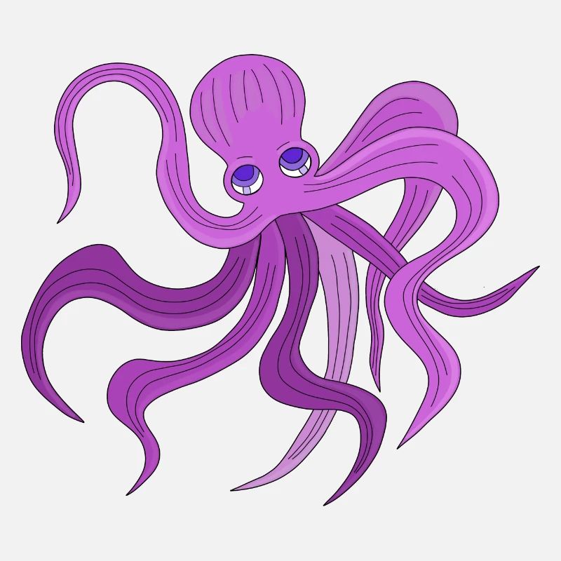Une pieuvre moelleuse balançant des tentacules