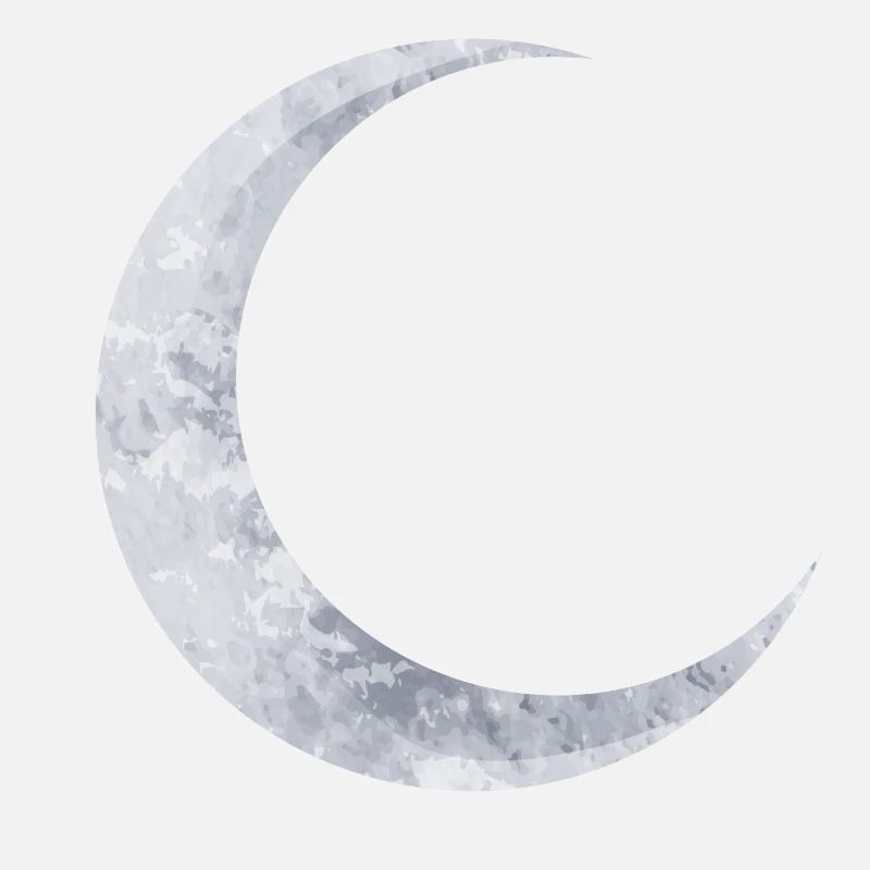 délicate lune d’argent chatoyante