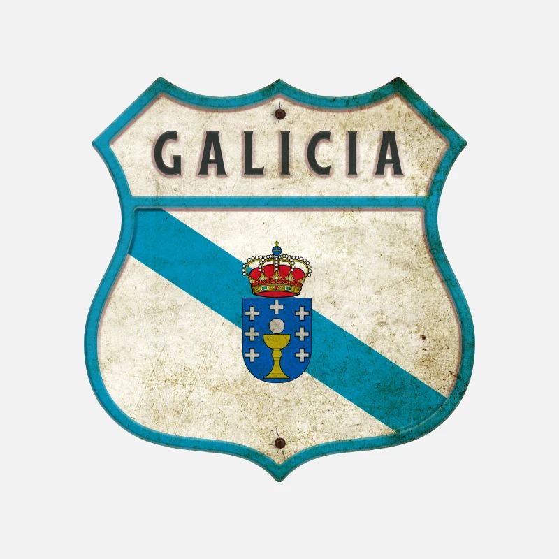 Drapeau armoiries de la Galice