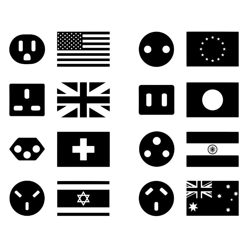 Types de connecteurs internationaux