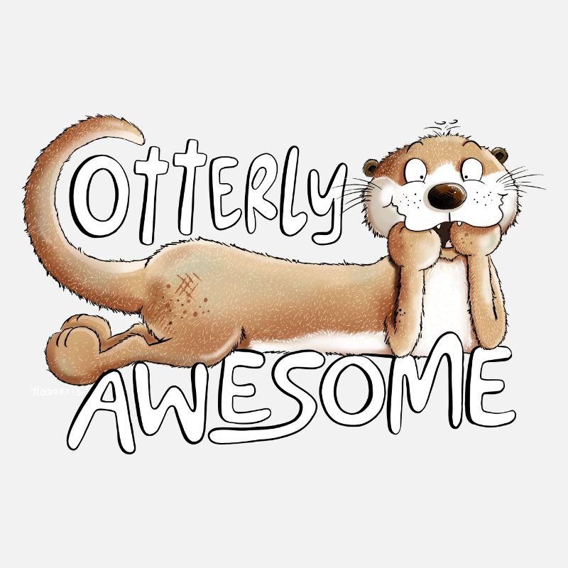 Otterly Awesome Otter Spruch Tiermotiv