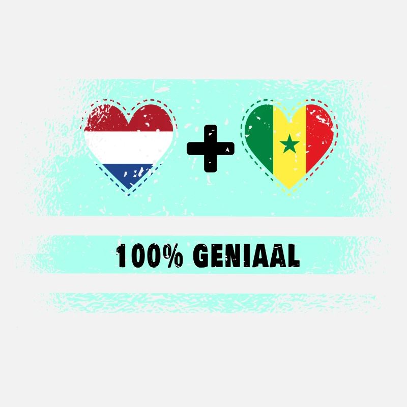 Sénégal et Pays-Bas 100% Genius flag