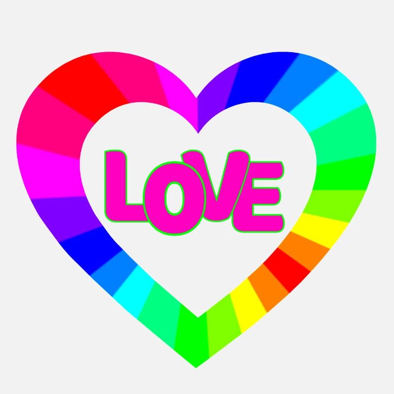 NeonLOVE Rainbow Heart