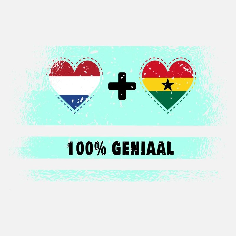 Drapeau 100% Genius du Ghana et des Pays-Bas