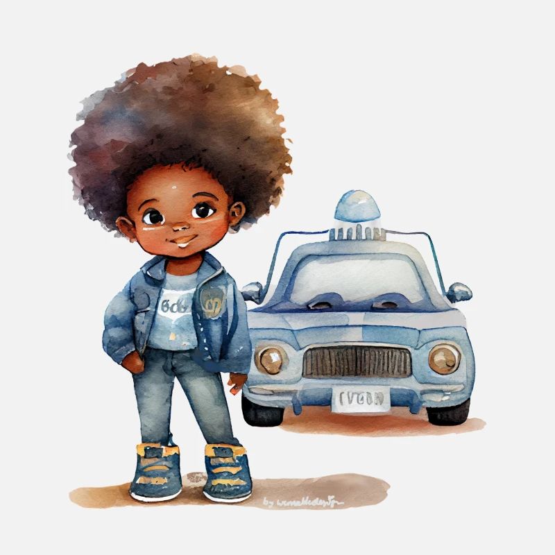 Kinderheldin mit Polizeiwagen Design