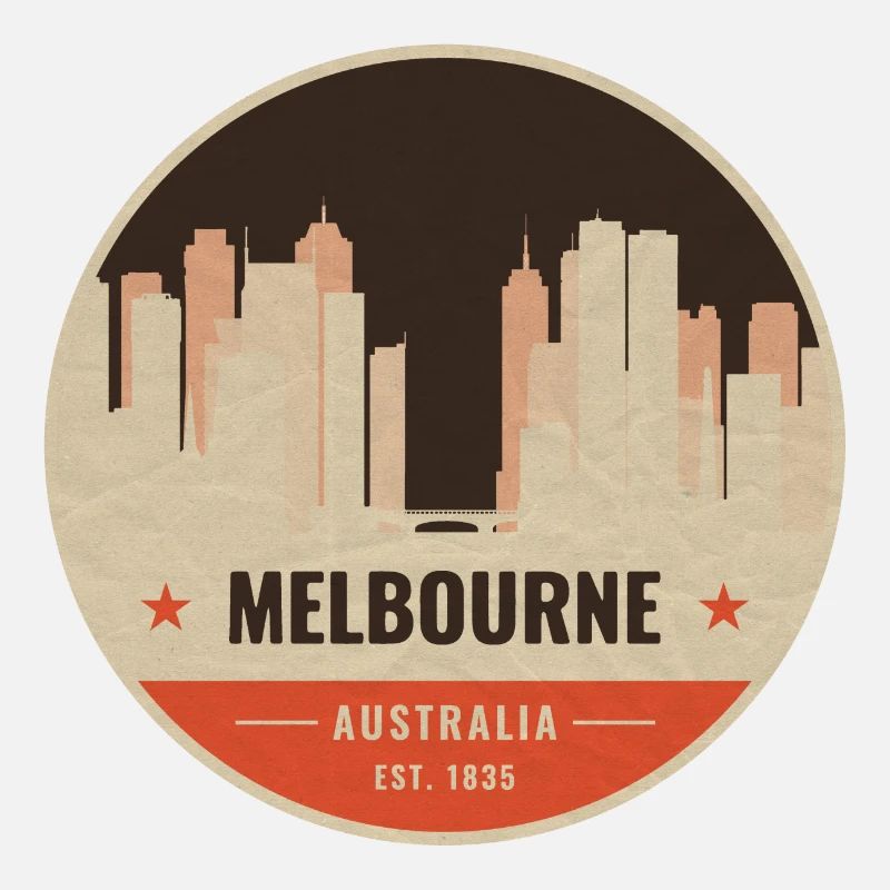 Melbourne Skyline Vintage Badge